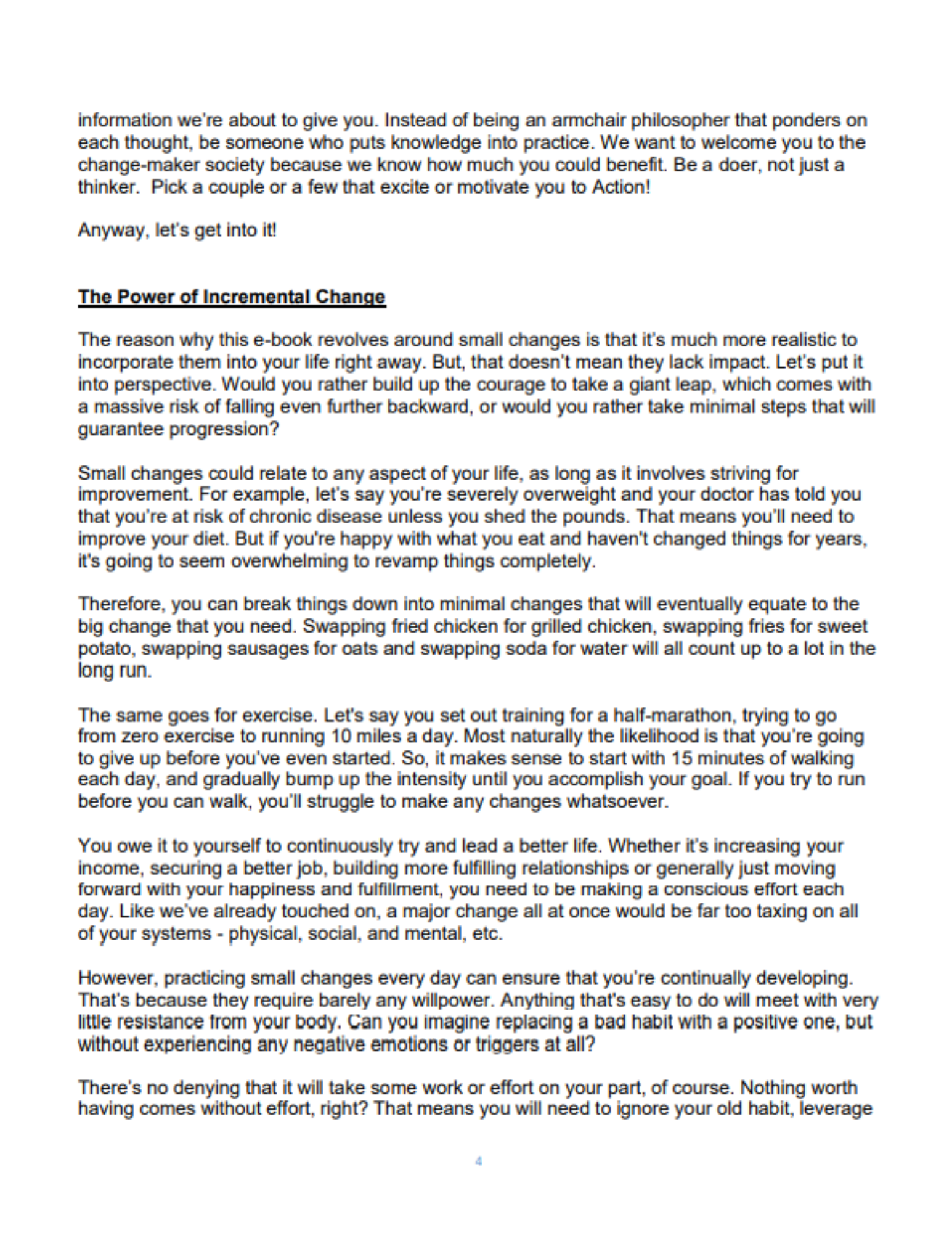 small changes that can change your life page mockup photo 1