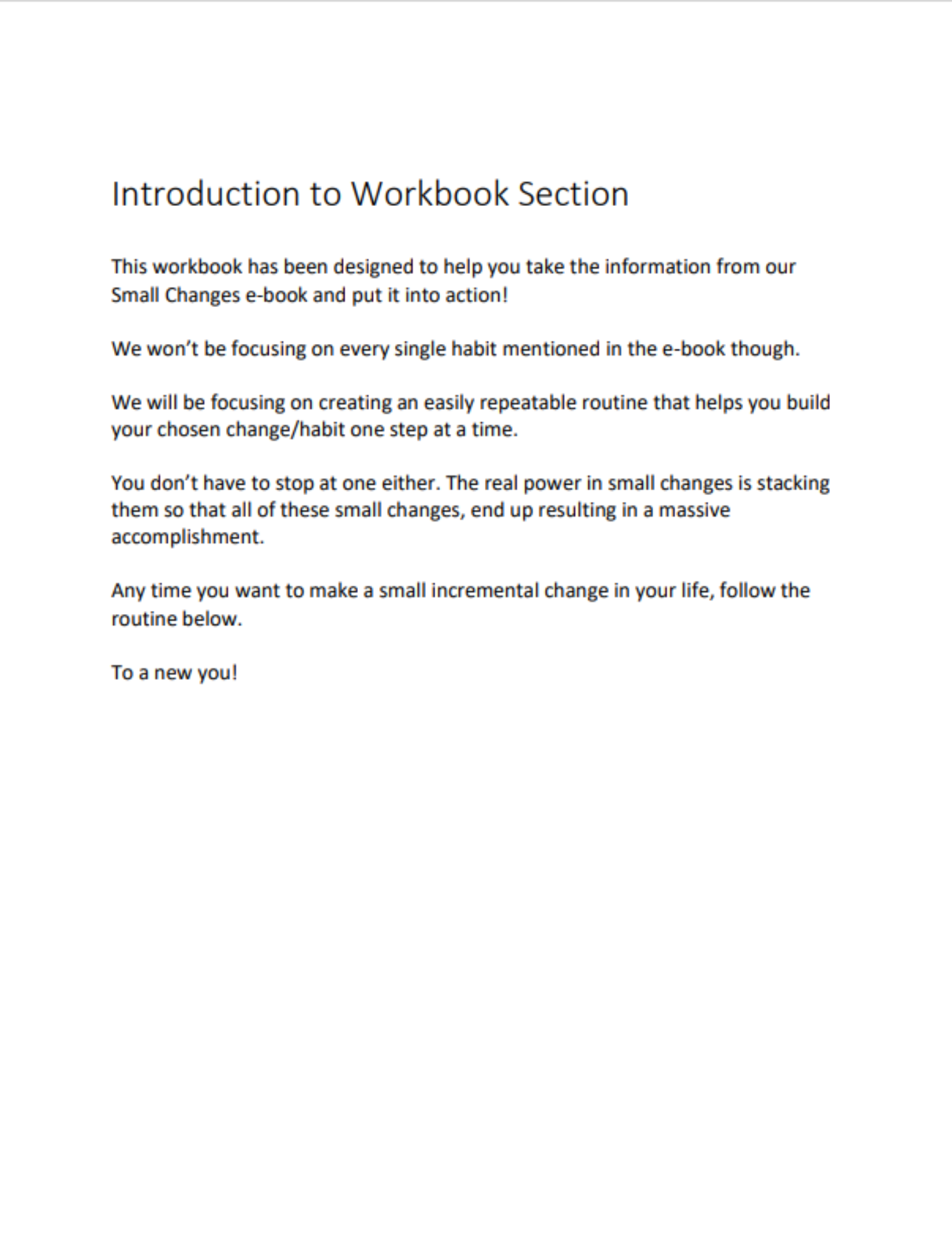 small changes that can change your life page mockup photo 2